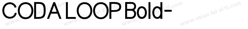 CODA LOOP Bold字体转换